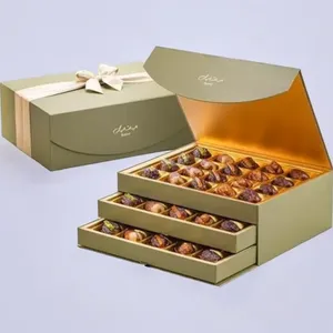 Wholesale Custom Size Recyclable Rigid Recycled Materials Ramadan Mubarak Palm Dates Nut Dried Fruit Eid <strong>Biscuit</strong> Dessert <strong>Gift</strong> - Product Image 3
