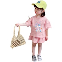 2022 enfants décontracté deux pièces costume à manches courtes coton bébé dessin animé costume filles toutes saisons-hiver printemps été automne