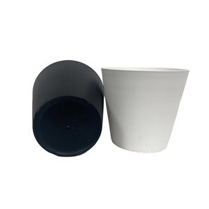 Grande jardinière conique créative d'intérieur de la série A04 Pots de fleurs en plastique émaillé de style nordique minimaliste Radis vert Rose Jardinières - Product Image 3