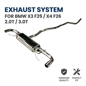 Vortex Stainless Steel 304 Performance Catback <b>Exhaust</b> for BMW X3 F25 X4 F26 2.0T 3.0T Dual Valved Rear Drum Silencer Kit - Product Image 1