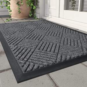 Alfombra peluda de goma de polipropileno personalizada, alfombrilla antideslizante para puerta y alfombrilla absorbente lavable para interior/exterior para uso doméstico - Product Image 4