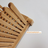 Table de maison portable pliable en bambou, guide de coupe-pain