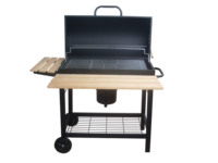 Nouvel arrivage baril à huile pour l'extérieur chariot à grillades de luxe sans fumée chariot remorque barbecue à charbon pour le jardin