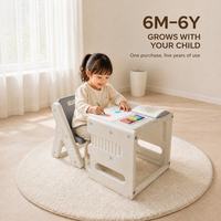 Ensemble table et chaise d'étude pour enfants, bureau ergonomique pour enfants pour dessiner, lire, écrire, meubles d'apprentissage à domicile