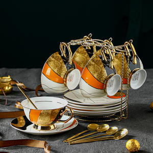 Tasse à café en céramique vintage, luxe léger, style européen haut de gamme, service à thé de l'après-midi en porcelaine fine - Product Image 5