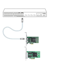 Carte Réseau PCIe Quad Port I350-T4, Carte Serveur Ethernet Gigabit I350-T4 Haute Performance pour Fournisseurs