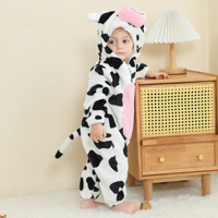 MICHLEY Combinaison-Pyjama Bébé Filles à Motif Animal Printemps 0-3 Ans, à Double Fermeture Éclair, pour la Maison