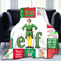 Jetés de couvertures en flanelle polaire de Noël Fuzzy Grinch Gnome