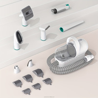 Machine de toilettage multifonctionnelle pour animaux de compagnie, coupe-poils et coupe-ongles, rechargeable, en plastique, portable, pratique, faible bruit, aspirateur à poils pour animaux