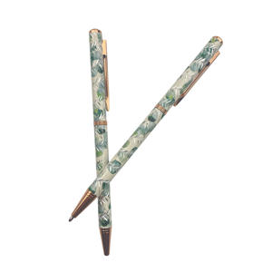 Bolígrafo de Metal de Aluminio Delgado de Lujo con Logotipo Personalizado, Diseño Floral, Marca China BV Premium - Product Image 4