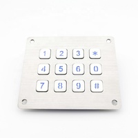 Claviers et pavés numériques OEM robustes en acier inoxydable, étanches, antivol, rétroéclairés à 12 touches pour kiosques et distributeurs automatiques