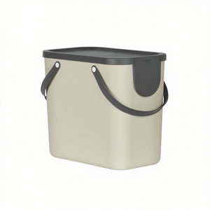 Conteneur à déchets Rotho Albula, lot de 3, couvercle gris avec poignées, pour usage en cuisine - Product Image 2