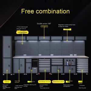 Boîte à outils modulaire FAYI, établi multifonctionnel, combinaison de tiroirs, armoire à outils, poste de travail de <span class=keywords><strong>garage</strong></span>, garantie de 3 ans, résistant à la rouille - Product Image 4