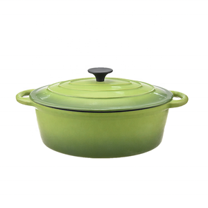Vente flash eBay : Ensemble <span class=keywords><strong>de</strong></span> casseroles en fonte émaillée <span class=keywords><strong>de</strong></span> forme ovale, couleur verte - Product Image 4