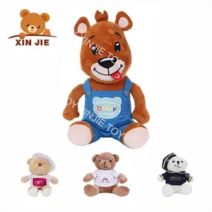 2024 new product idea tongue suspenders sitting bear plush bear plush toys can be customized
