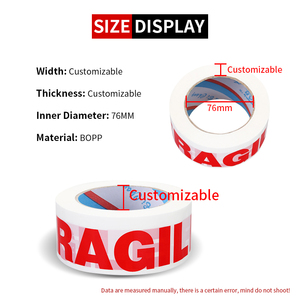 In Trắng <span class=keywords><strong>Bopp</strong></span> Chất liệu đóng gói băng 45mic x 48 mét x 100m carton niêm phong không thấm nước nhiệm vụ nặng nề với màu sắc logo - Product Image 3
