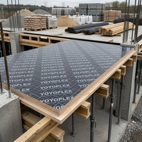 Panneau de coffrage haute résistance imperméable, contreplaqué réutilisable, panneau d'ingénierie filmé, gabarit de construction
