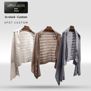 <span class=keywords><strong>Poncho</strong></span> en laine mérinos 100% tricoté, surdimensionné, tendance, personnalisable avec logo, <span class=keywords><strong>poncho</strong></span> de luxe pour femmes - Product Image 5