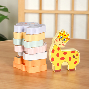 เกมส์ซ้อนสัตว์แสนสนุก สร้างสรรค์ด้วยบล็อกไม้รูปสัตว์ ของเล่นเสริมพัฒนาการสุดฮิตสำหรับเด็ก - Product Image 2