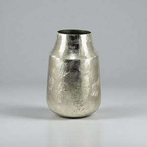 QAMAR OVERSEAS Silver Iron Handmade Modern Floor Flower Vase for Home and Wedding Decoration - Product Image 1