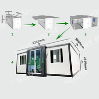 Maison Conteneur Extensible de Luxe Préfabriquée de 20 Pieds en Gros, Bâtiment Préfabriqué, Maison à Deux Chambres, Casas Prefabricadas