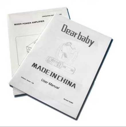 Product manual printing design color manual production of black and white product leaflet folding custom manual instructions