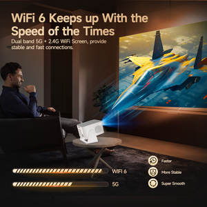 Proyector Automático 900ANSI 8K Nativo 1080P HY350 2G LED WiFi6 BT5.4 Allwinner H726 - Product Image 5