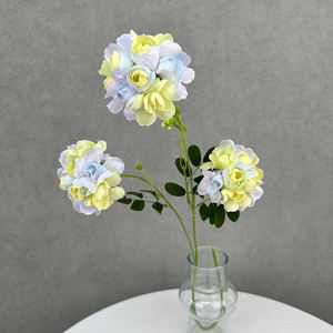 ดอกไม้ประดิษฐ์ทำจากผ้าไหมองุ่นช่อดอกกุหลาบพีชดอกไม้เทียมทำด้วยมือสำหรับงานแต่งงานในบ้านของตกแต่งโต๊ะวันคริสต์มาสและวันเรียนจบ - Product Image 3