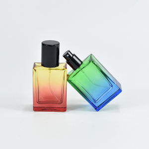 Botellas de Vidrio Vacías Cuadradas de 30 ml, Envases de Perfume al por Mayor, Color Degradado, con Pulverizador y Tapa Negra para Reenvasado de Fragancias - Product Image 2
