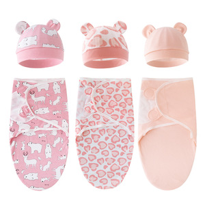 Manta Envolvente para Bebé Recién Nacido, <span class=keywords><strong>de</strong></span> Algodón Puro, con Rayas <span class=keywords><strong>de</strong></span> Animales, Anti-Sobresalto, para Primavera, Verano y Otoño - Product Image 1