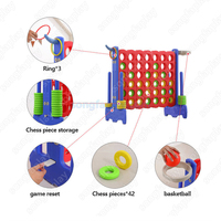 Giant 4 in a Row Jumbo 4-to-Score Giant Game Indoor Outdoor Family Connect Board Game for Interactive Amusement Park