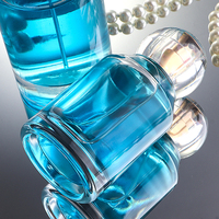 Flacons de parfum ronds en verre de luxe vides 30ml 50ml 100ml avec bouchon sphérique cylindrique de luxe