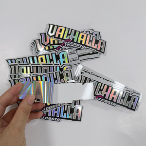 Nhà Máy Bán buôn giá tốt nhất tự dính nhãn in Holographic Sticker tùy chỉnh tên thương hiệu Laser Vinyl Logo Sticker - Product Image 3