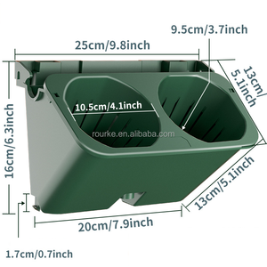 Jardinière murale verticale en plastique pour plantes murales, pot de fleurs suspendu pour décoration intérieure - Product Image 2
