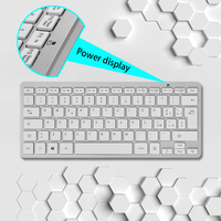 Keyboard nirkabel Mini ultra-ramping, papan ketik isi ulang portabel untuk Tablet Laptop dan komputer kantor Bluetooth 2.4G