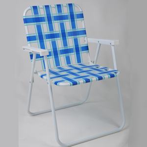 كرسي تخييم بمسند ذراع معدني من الألومنيوم أنبوب فولاذي قابل للطي شبكة ريترو استراحة العشب الشاطئ المحمول خفيف الوزن للبالغين - Product Image 5