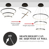 Plafonnier Led moderne composé de 3 anneaux, en aluminium, design nordique moderne, produit de luxe, lustre en acrylique, luminaire décoratif d'intérieur, idéal pour une cuisine
