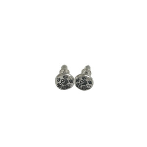 Kaiming 925 Sterling <b>Silver</b> <b>Stud</b> Earrings Round Vintage Thai <b>Silver</b> Ear Cartilage <b>Studs</b> Everyday Wear - Product Image 5