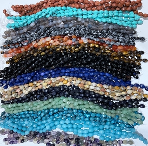13*18mm Sodalith Jade <span class=keywords><strong>Opal</strong></span> Rosenquarz Achat Oval Facettierter Stein Edelstein Perlen Strand Für DIY Schmuck Armband Halskette - Product Image 1