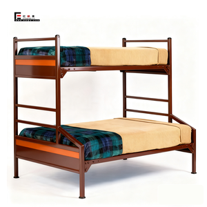 Lit superposé en métal au design moderne, lit superposé en acier, taille Queen, cadre de lit pour dortoir d'étudiants, appartement scolaire - Product Image 1