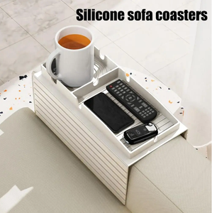 Bandeja Multifuncional Antideslizante de Silicona para Refrigerios, Control Remoto, Celular, Portavasos, Organizador, Caja de Almacenamiento, Bandeja para Reposabrazos - Product Image 6