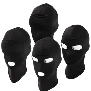 Masque de cosplay SM en <span class=keywords><strong>latex</strong></span> élastique respirant, cagoule ouverte pour la bouche et les yeux, accessoire de tête d'esclave pour fête d'Halloween - Product Image 3