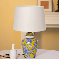 Lampe de table moderne de luxe en céramique verte chinoise avec abat-jour flexible en tissu, LED à intensité variable, alimentation 220V AC, décoration d'intérieur