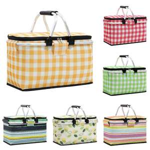 Insulated Picnic Basket 18L Foldable Rectangle Portable Outdoor Cooler Storage Box - Product Image 4