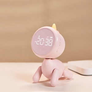 EGOGO-Horloge intelligente <span class=keywords><strong>licorne</strong></span> pour chambre à coucher, veilleuse, veilleuse, affichage numérique, réveil, sieste, horloge de bureau électronique mignonne - Product Image 2