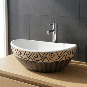 Lavabo d'angle mural en céramique de style européen blanc pour salle de bain à prix avantageux - Product Image 2