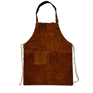 Tablier en cuir véritable unisexe réglable de haute qualité, idéal pour la cuisine, la cuisson, le barbecue, la peinture et comme tablier à outils – Nouveauté très demandée - Product Image 1