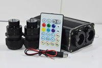 La fibre optique de l'appli LED de scintillement de la coutume 12V 18W * 2 RGBW allume le moteur commandé mobile d'éclairage