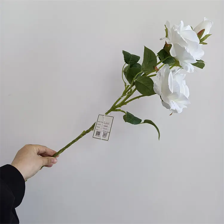 नई आगमन B-2733 कृत्रिम रेशम 3 सिर स्प्रे के लिए गुलाब का फूल घर शादी की सजावट