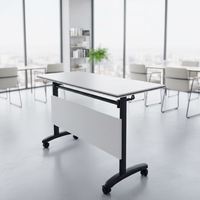 Ensemble de tables de conférence pliantes robustes avec structure métallique pour salles de formation et de réunions